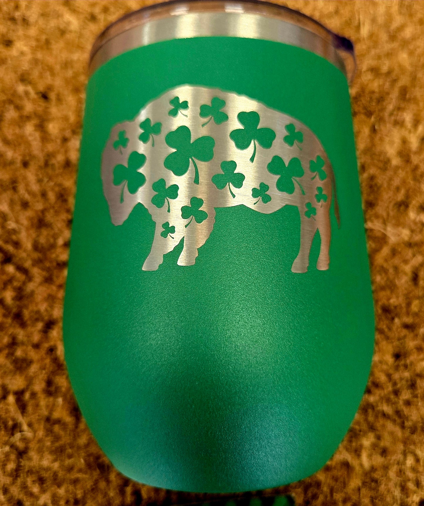 Buffalo Shamrock Etch Insulated-12 oz