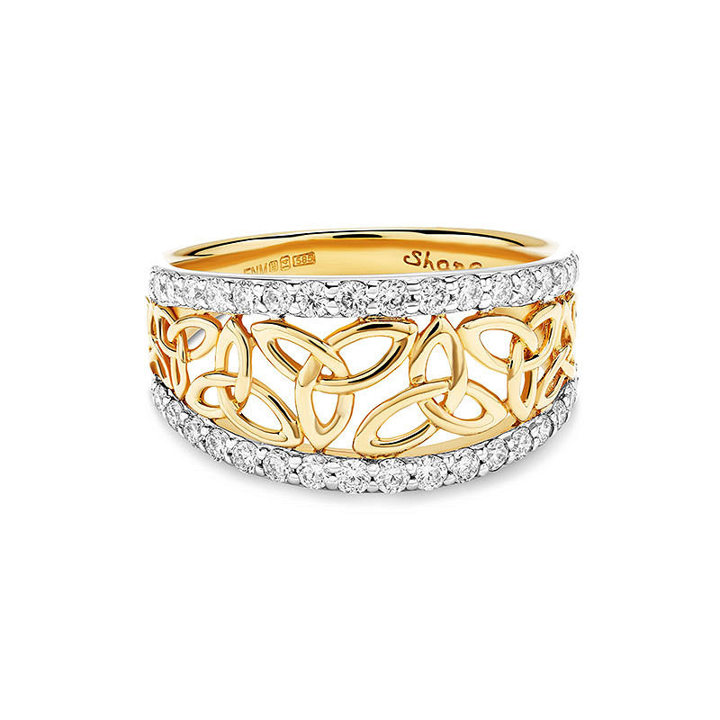 14kt Gold Lab Diamond Celtic Ring