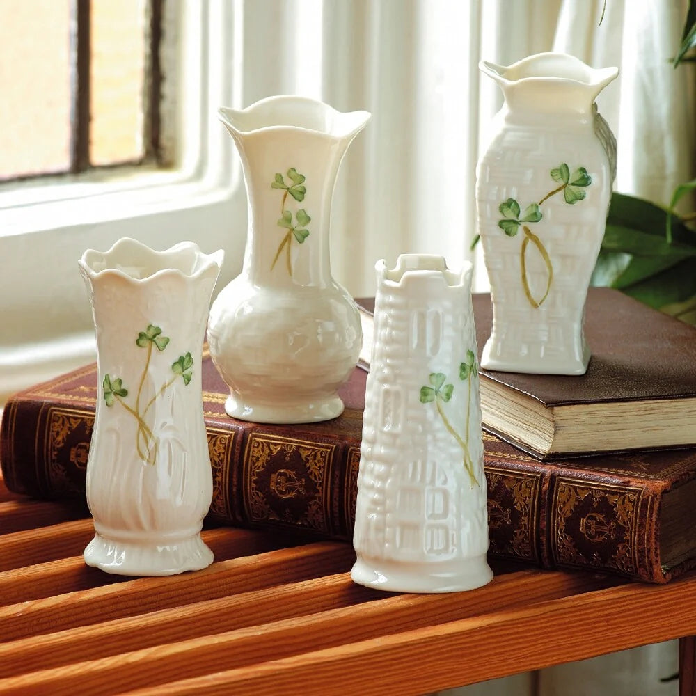 Belleek Classic Mini Vase set of 4