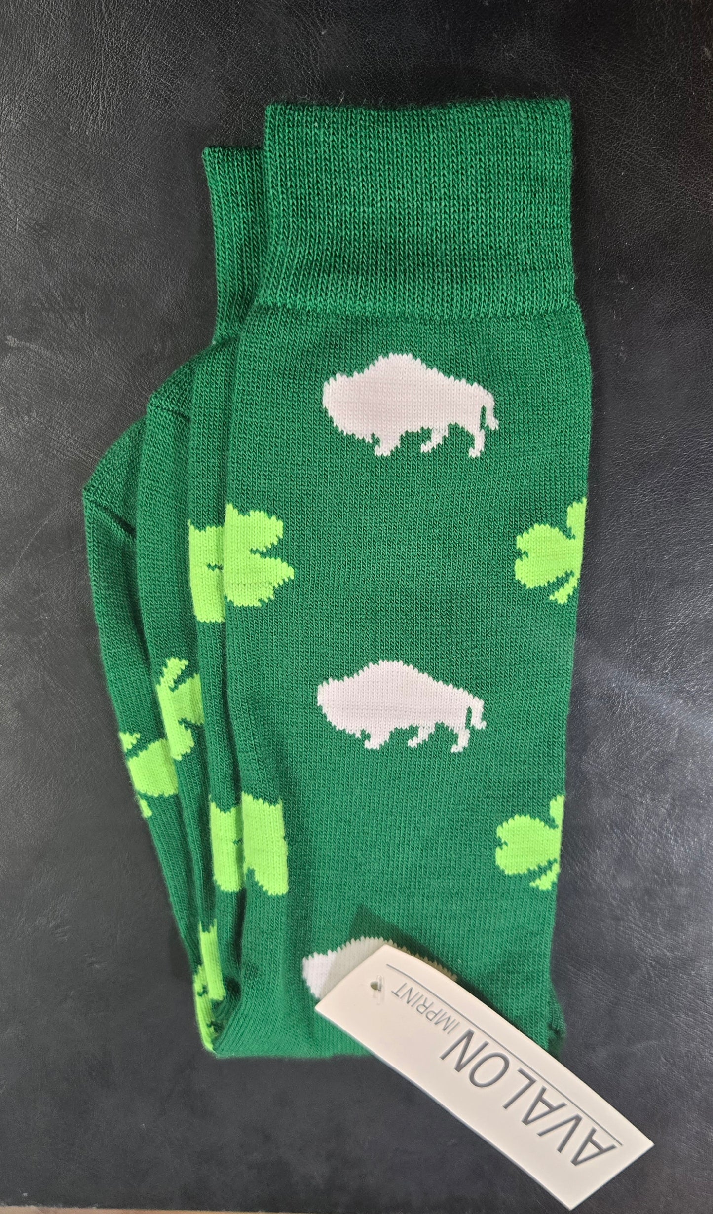 Buffalo Socks-Kelly w/Neon Shamrocks