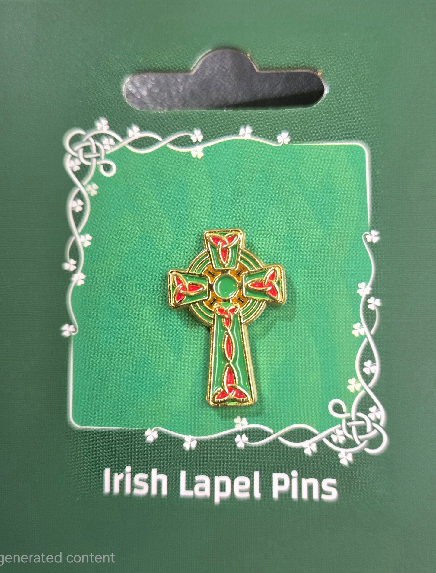 Metal lapel pin-Celtic Cross