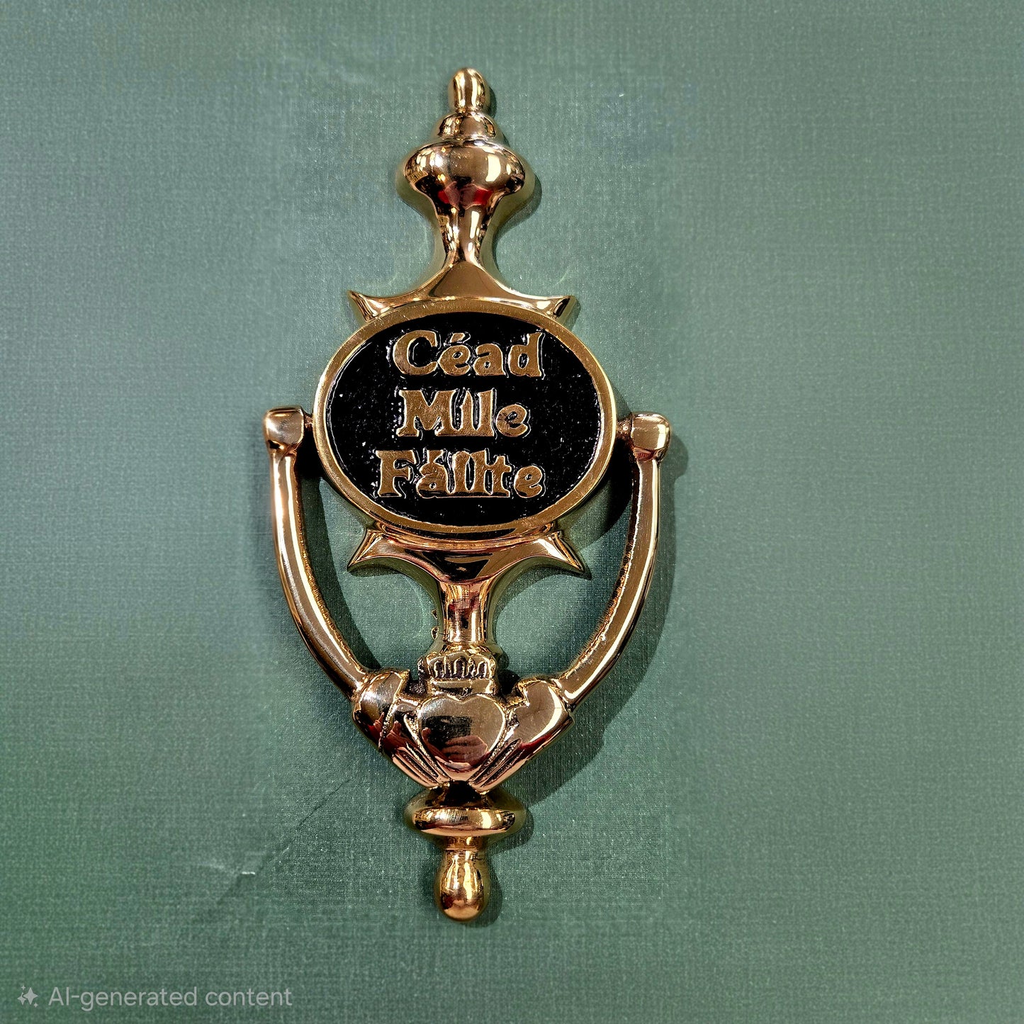 Liffey Artefacts Cead Mile Fáilte Brass Door Knocker