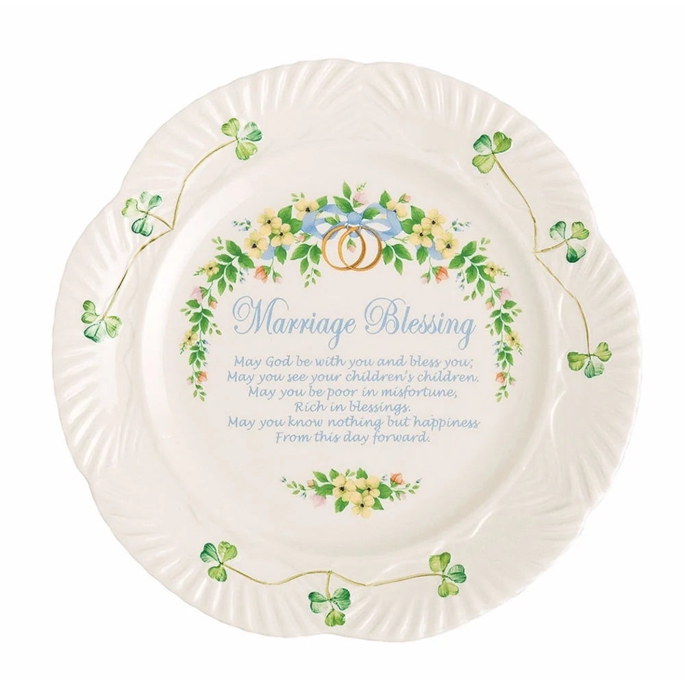 Belleek Classic Irish Marriage Blessing Plate