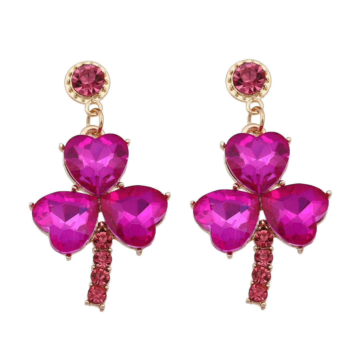 St. Patrick's Day Clover Drop Earrings Gift