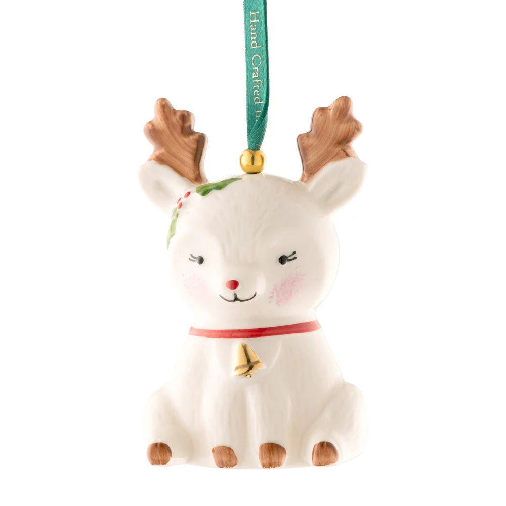 Belleek Reindeer Ornament