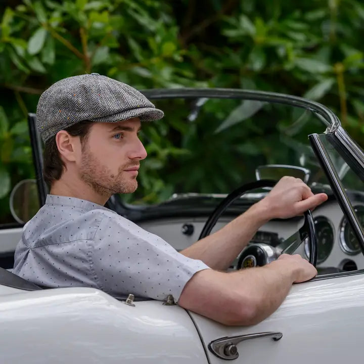 Men's 100% Tweed Driving Cap #01