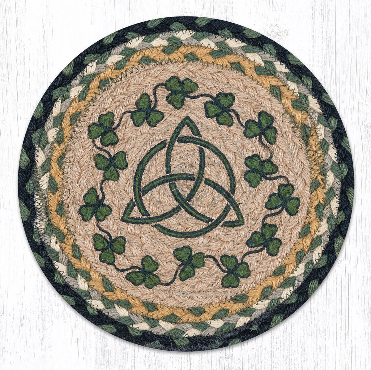Round Shamrock Trintiy Trivet/Placemat-Knot : 10"