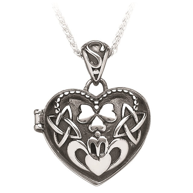 Oxidized Heart Sham Locket