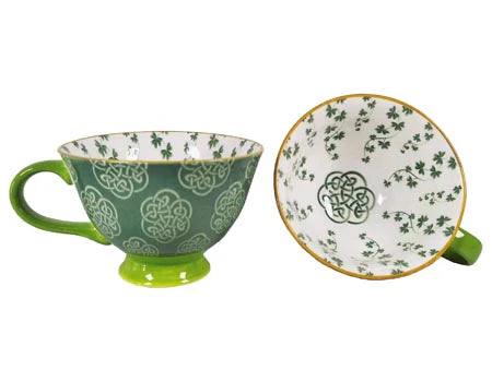 Clara Crafts Latte cup Trellis Shamrock