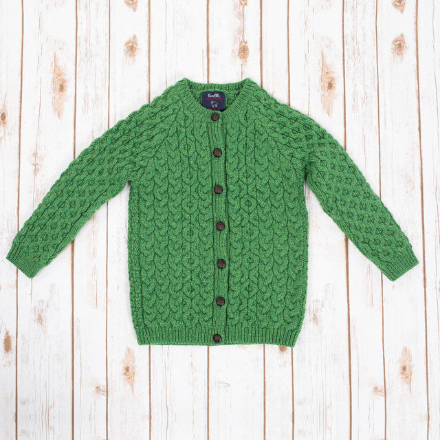 Kids Aran Cardigan Sweater