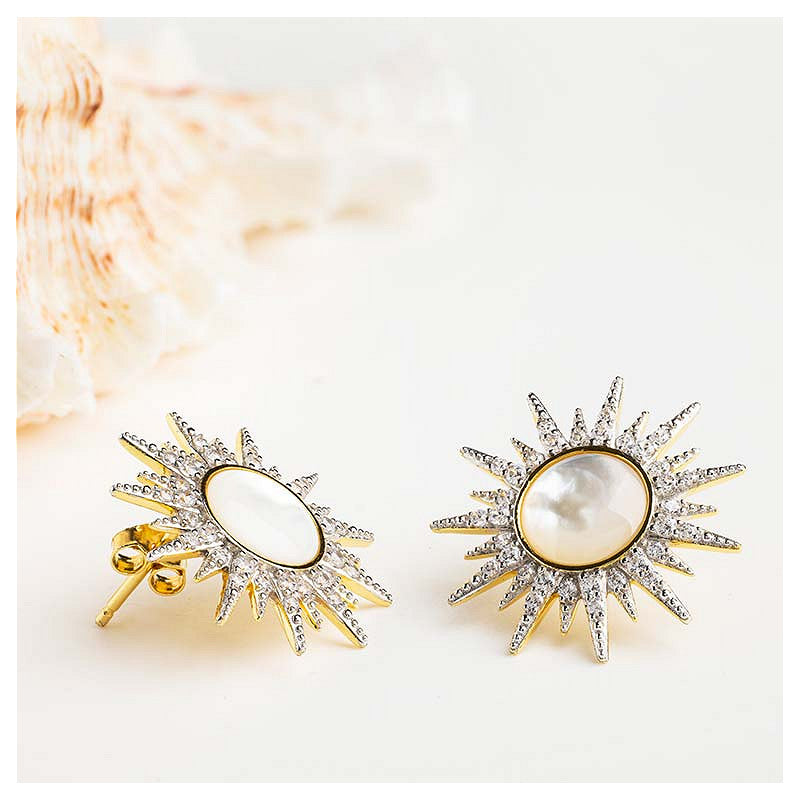 Shanore 14KT Gold Vermeil Sun Stud earrings