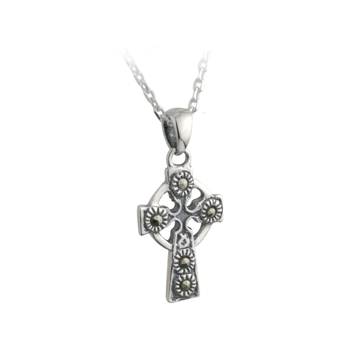 Solvar Small Marcasite Celtic Cross