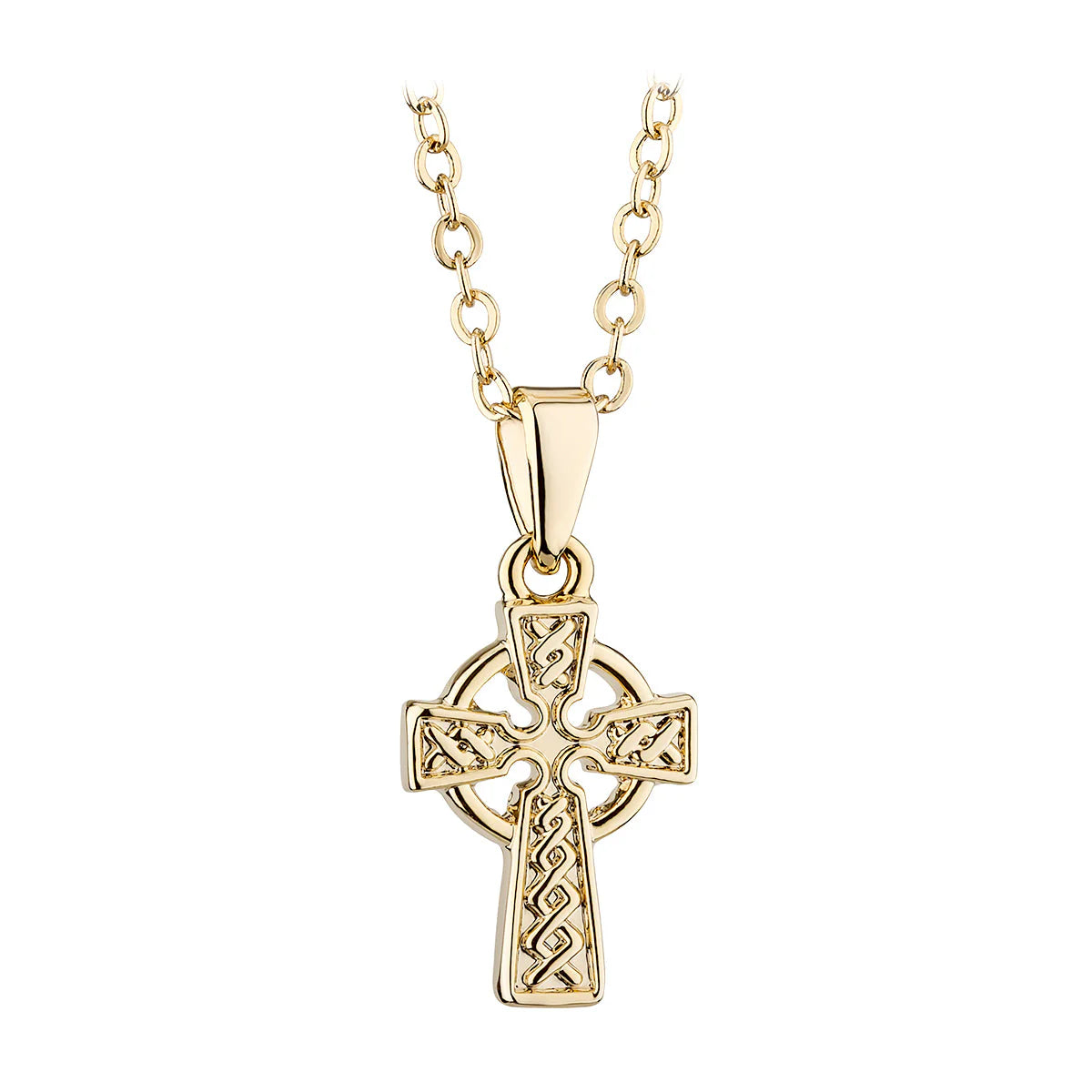 Solvar Gold Plated Small Celtic Cross Pendant