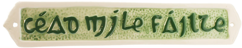 CERAMIC WALL PLAQUE CEAD MILE FAILTE - LARGE