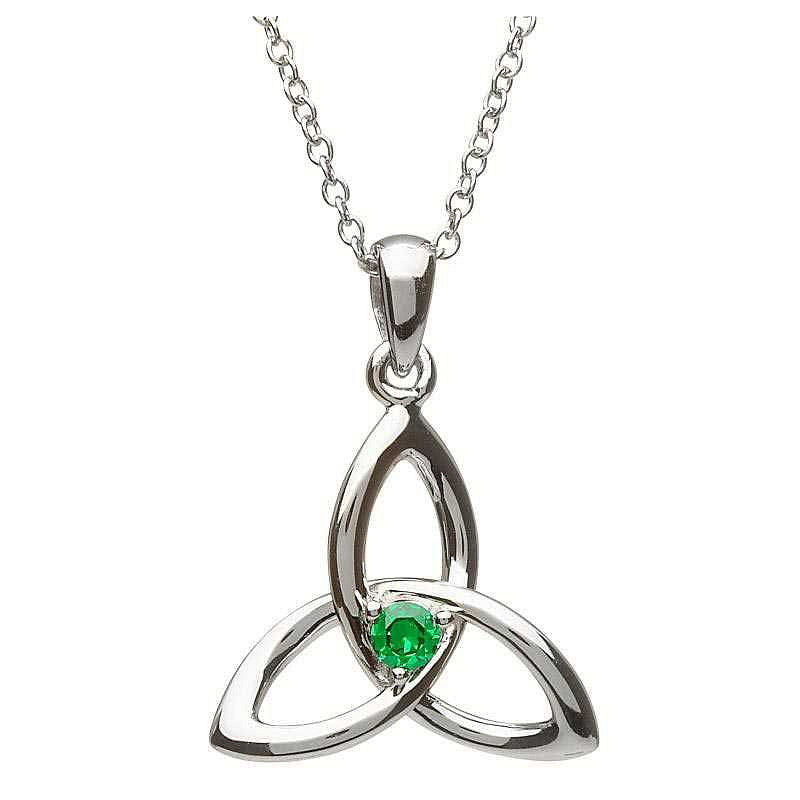 Shanore Stone Set Trinity Sterling Silver Pendant