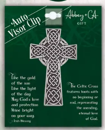 Celtic Cross Eternity Knotwork Visor Clip