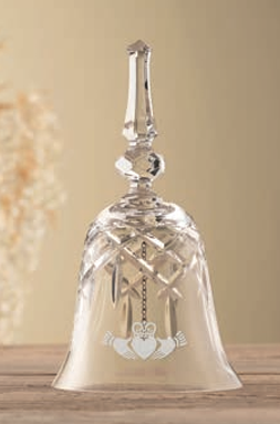 Galway Crystal Claddagh Makeup Bell Small