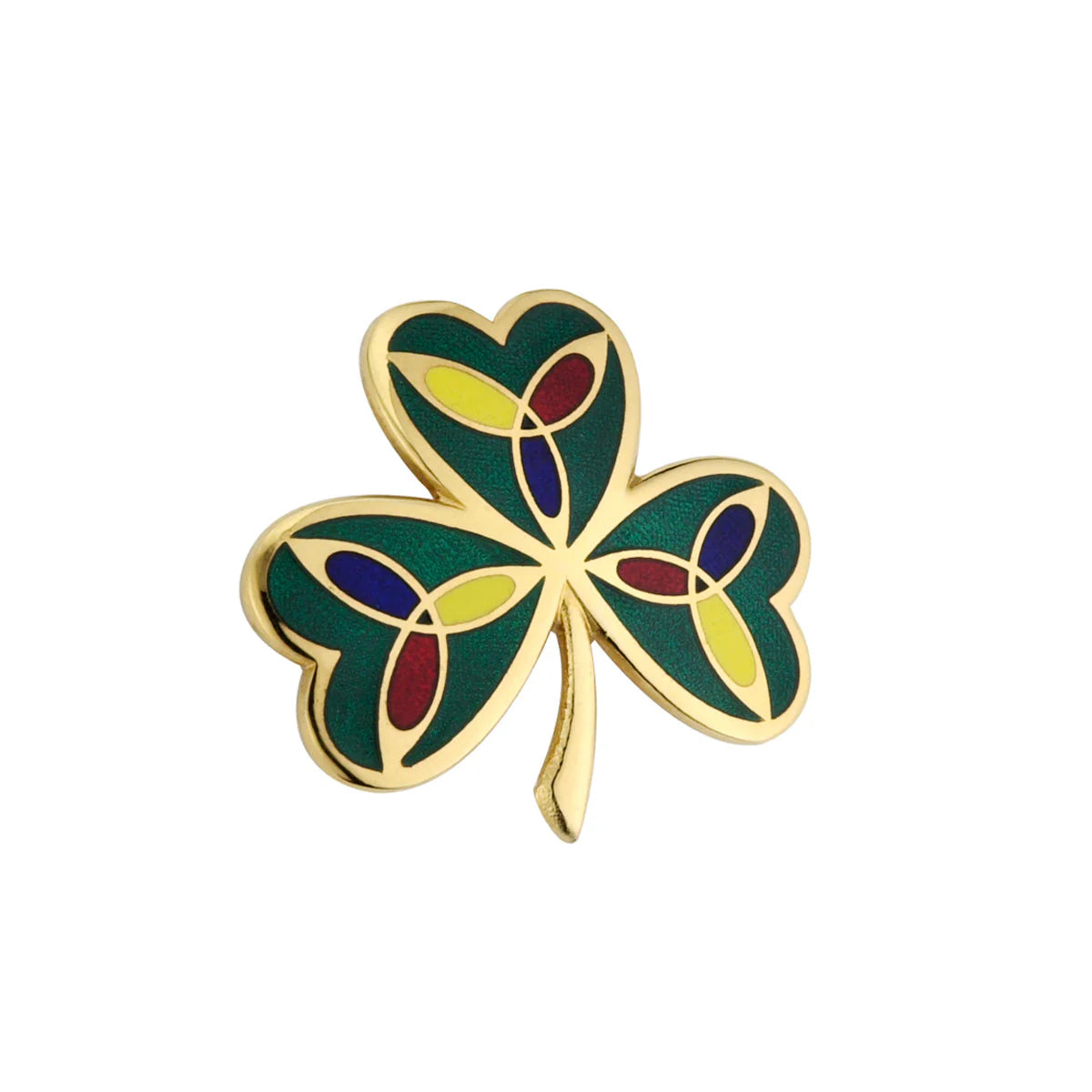 Gold Plated Tara Shamrock Brooch