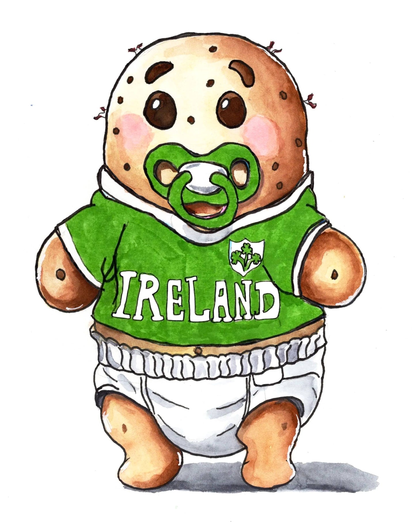 BABY SPUD-IRELAND-Handmade Greeting Card