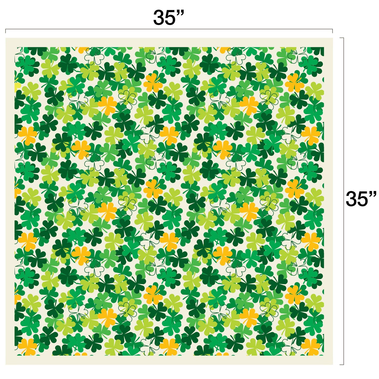 Multi Shamrock 35" x 35" Square Silk Feel Scarf