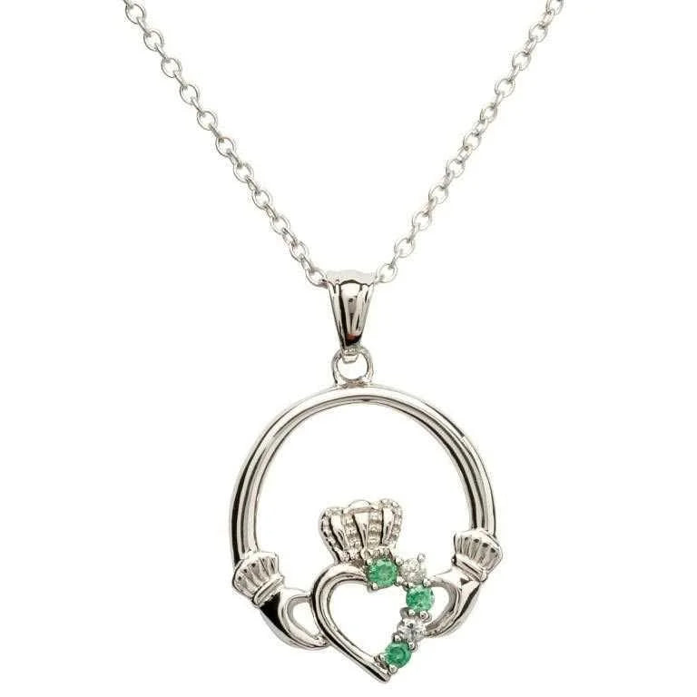 Claddagh Part Set Silver Necklace