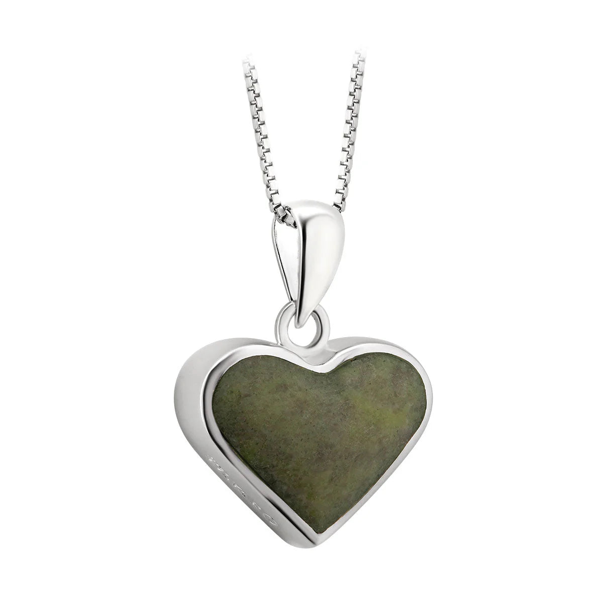 ss marble heart pendant