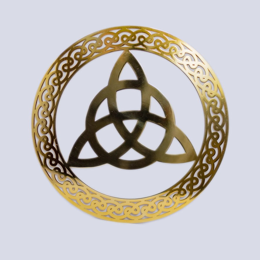 Circular Irish Triskelion Wall Hanging - Antique Brass (Copy)