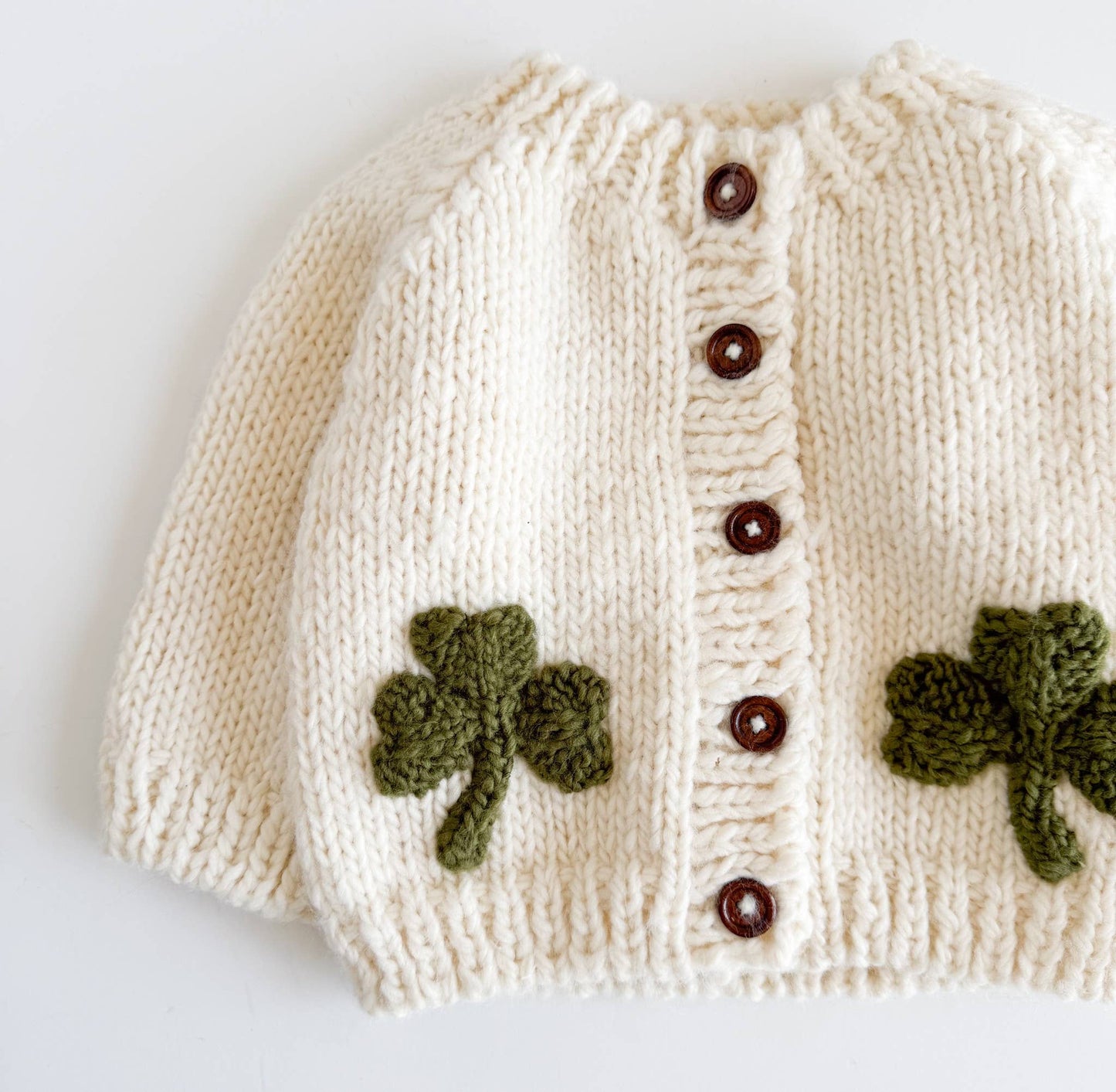 Clover Cardigan Baby Kids Shamrock Knit Apparel Lucky