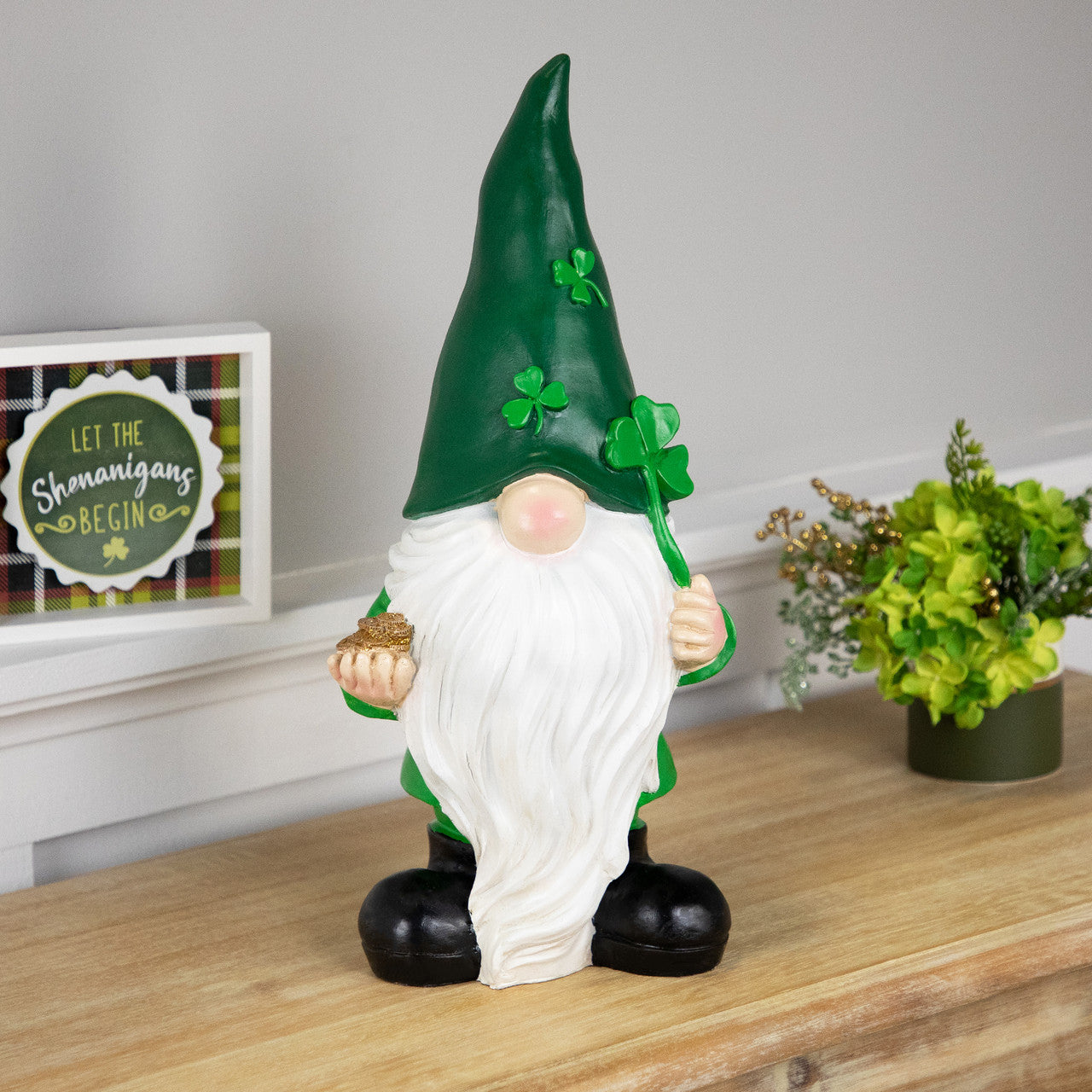 St. Patrick's Day Outdoor Garden Gnome