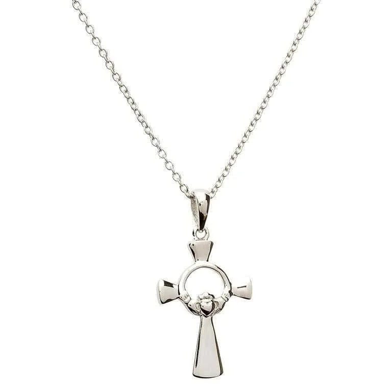 Silver Claddagh Cross