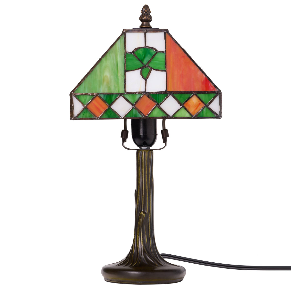 15.5" St. Patrick's Day Stained Glass Table Lamp