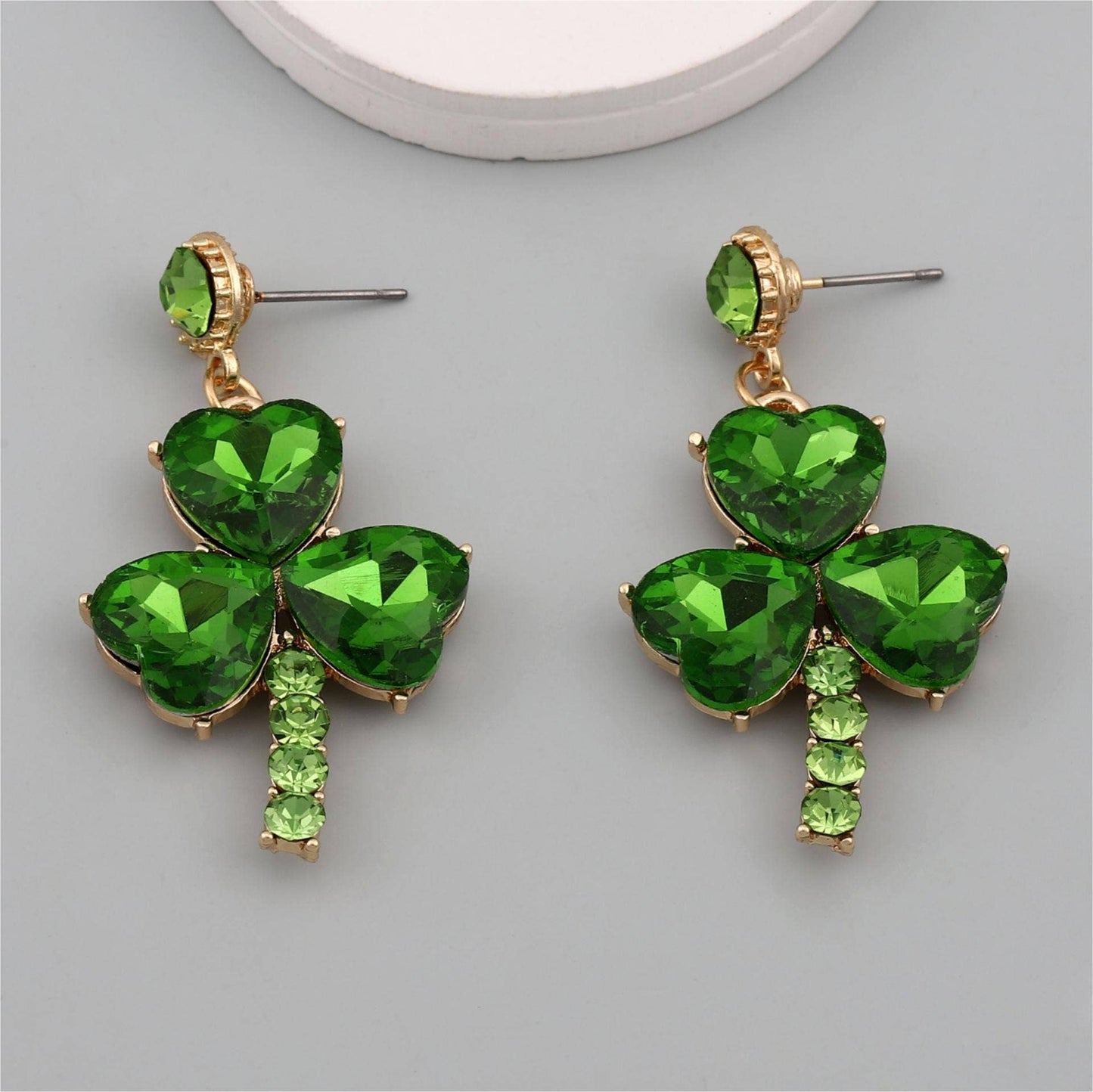 St. Patrick's Day Clover Drop Earrings Gift