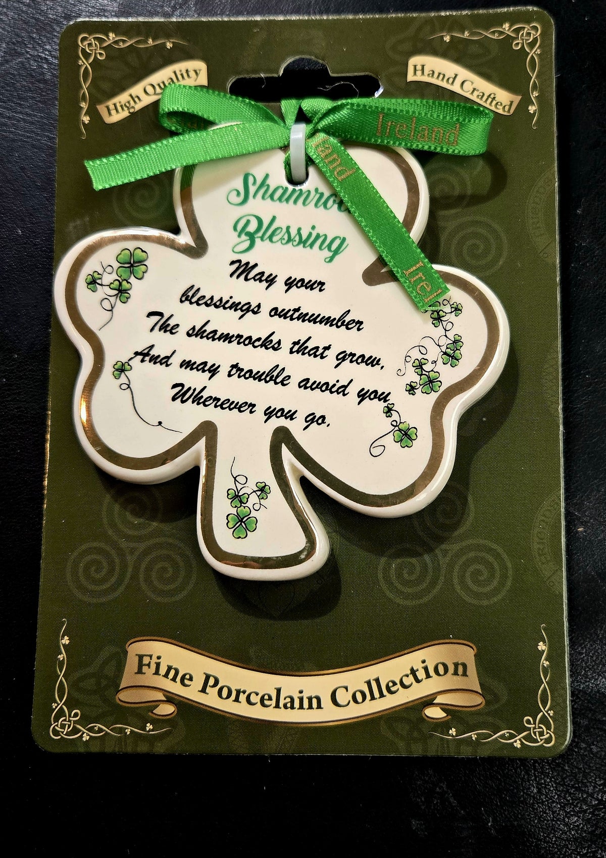 Liffey Artefacts Shamrock Blessing Ornament