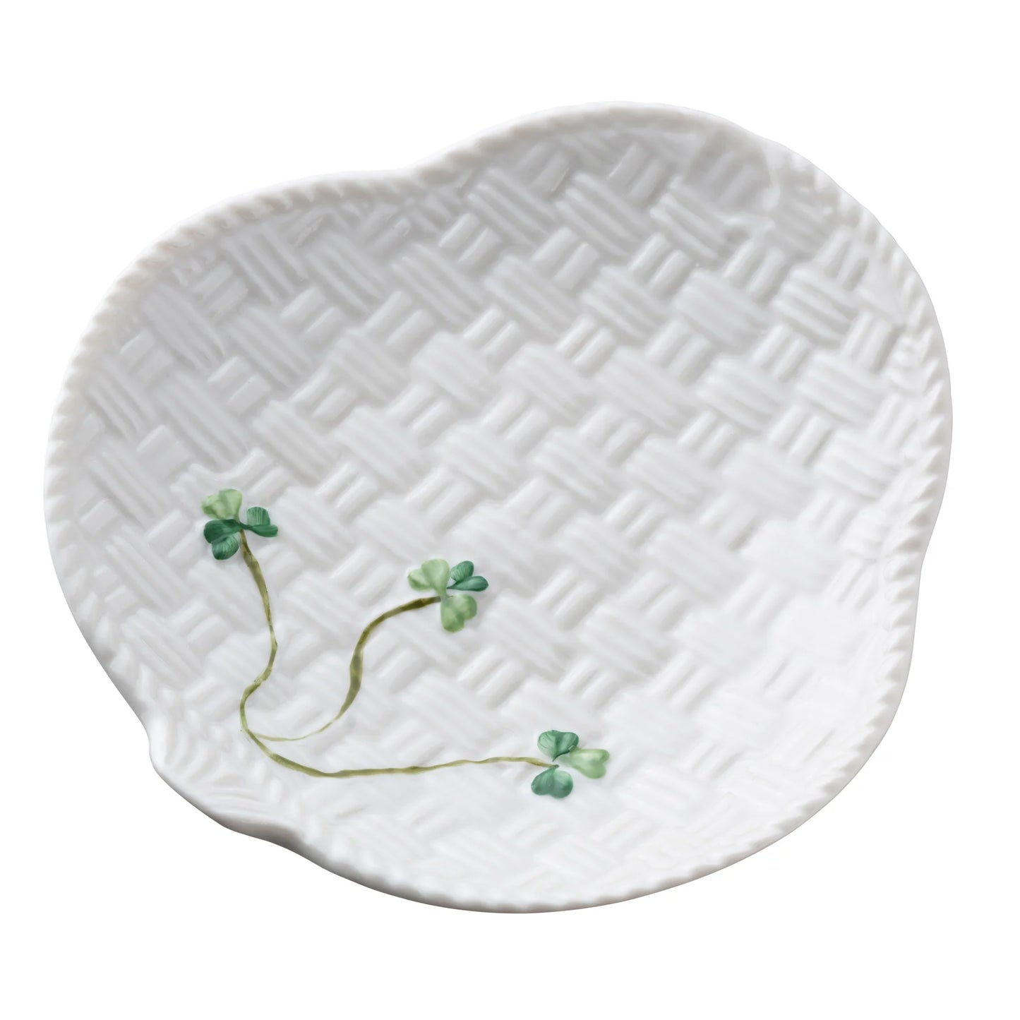 Belleek Classic Shamrock Canape Plate Set of 2&nbsp;