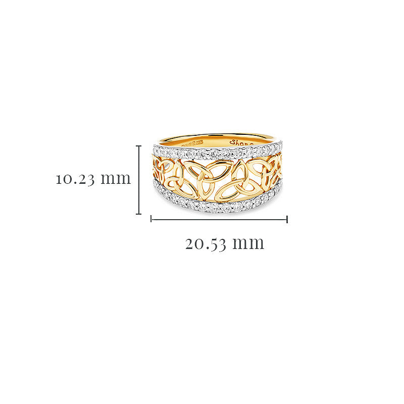 14kt Gold Lab Diamond Celtic Ring