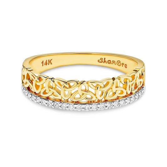 14kt Gold Lab Diamond Trinity Ring
