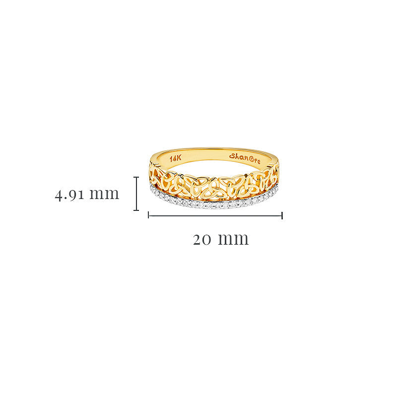14kt Gold Lab Diamond Trinity Ring