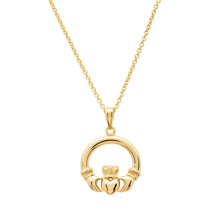 Shanore 14K Gold Vermeil Claddagh Necklace