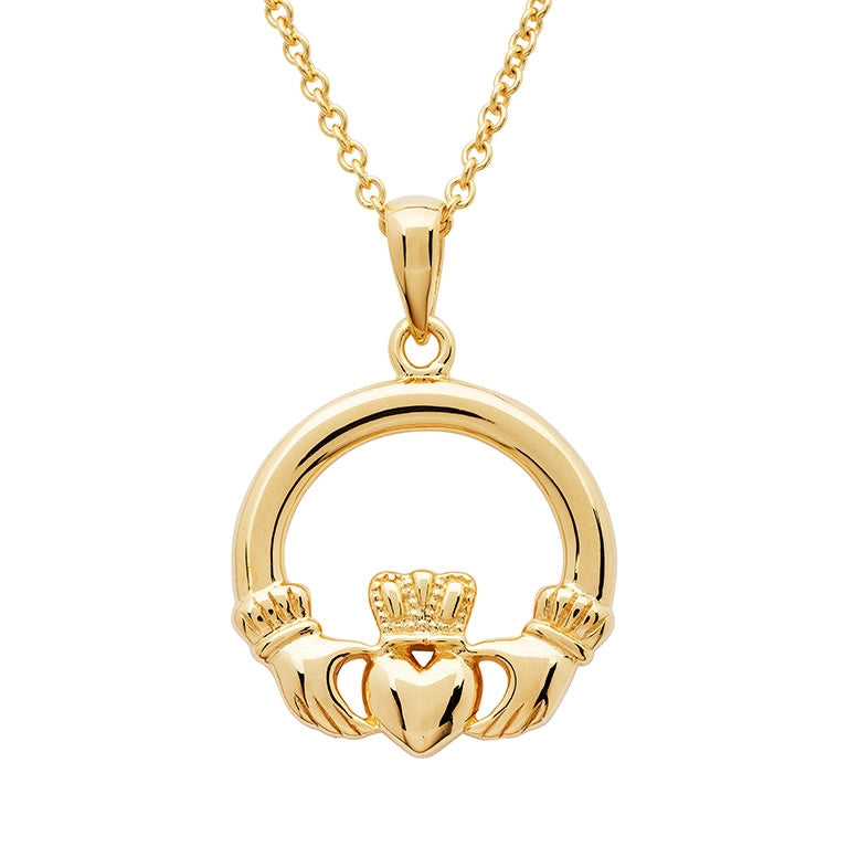 Shanore 14K Gold Vermeil Claddagh Necklace