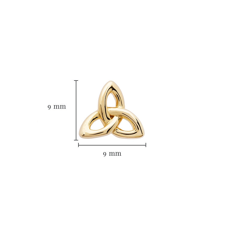 Shanore 14KT Gold Vermeil Stud Trinity Knot Earrings