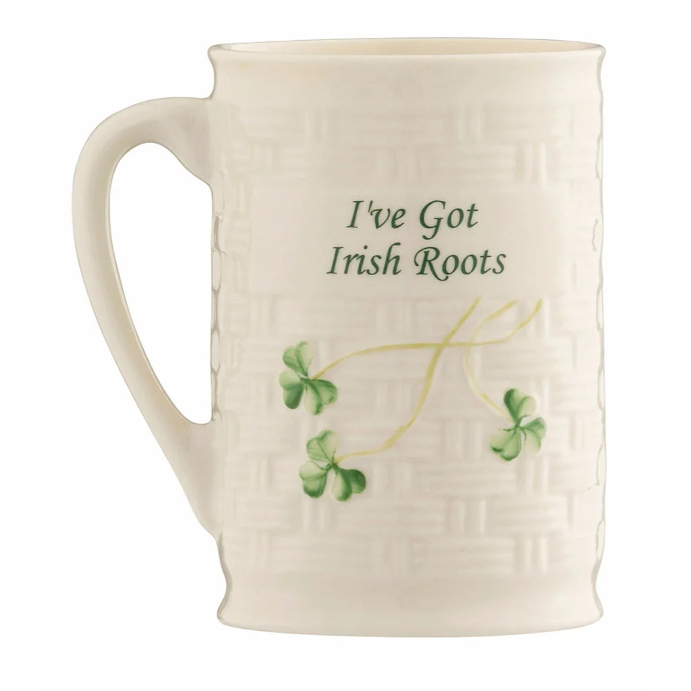 Belleek I've Got Irish Roots Mug