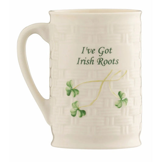 Belleek I've Got Irish Roots Mug