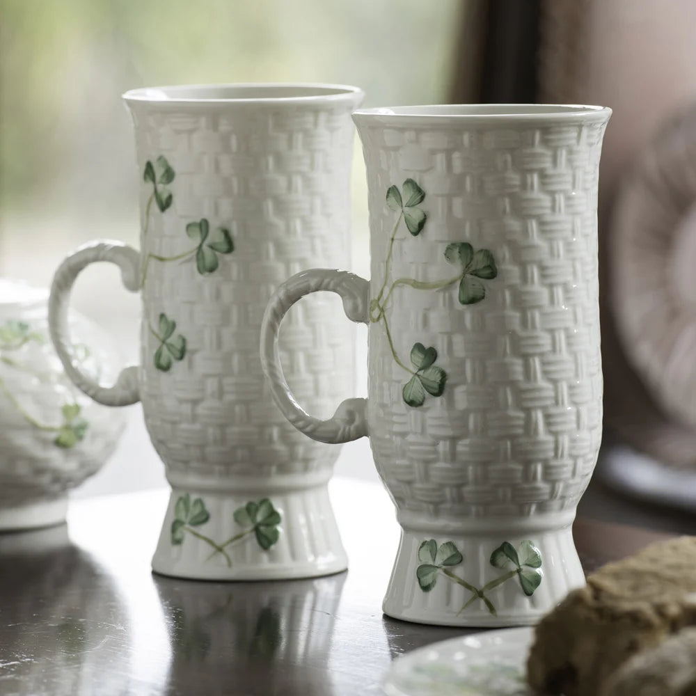 Belleek Classic Irish Coffee Mug set