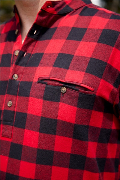 Lee Valley Red/Black Flannel Grandfather Shirt