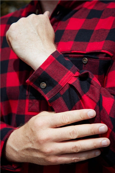 Lee Valley Red/Black Flannel Grandfather Shirt