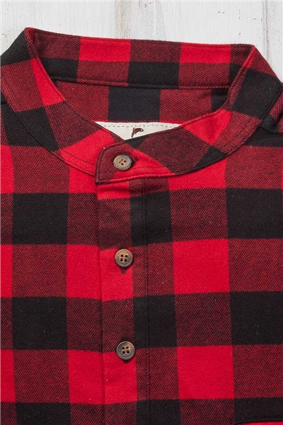 Lee Valley Red/Black Flannel Grandfather Shirt