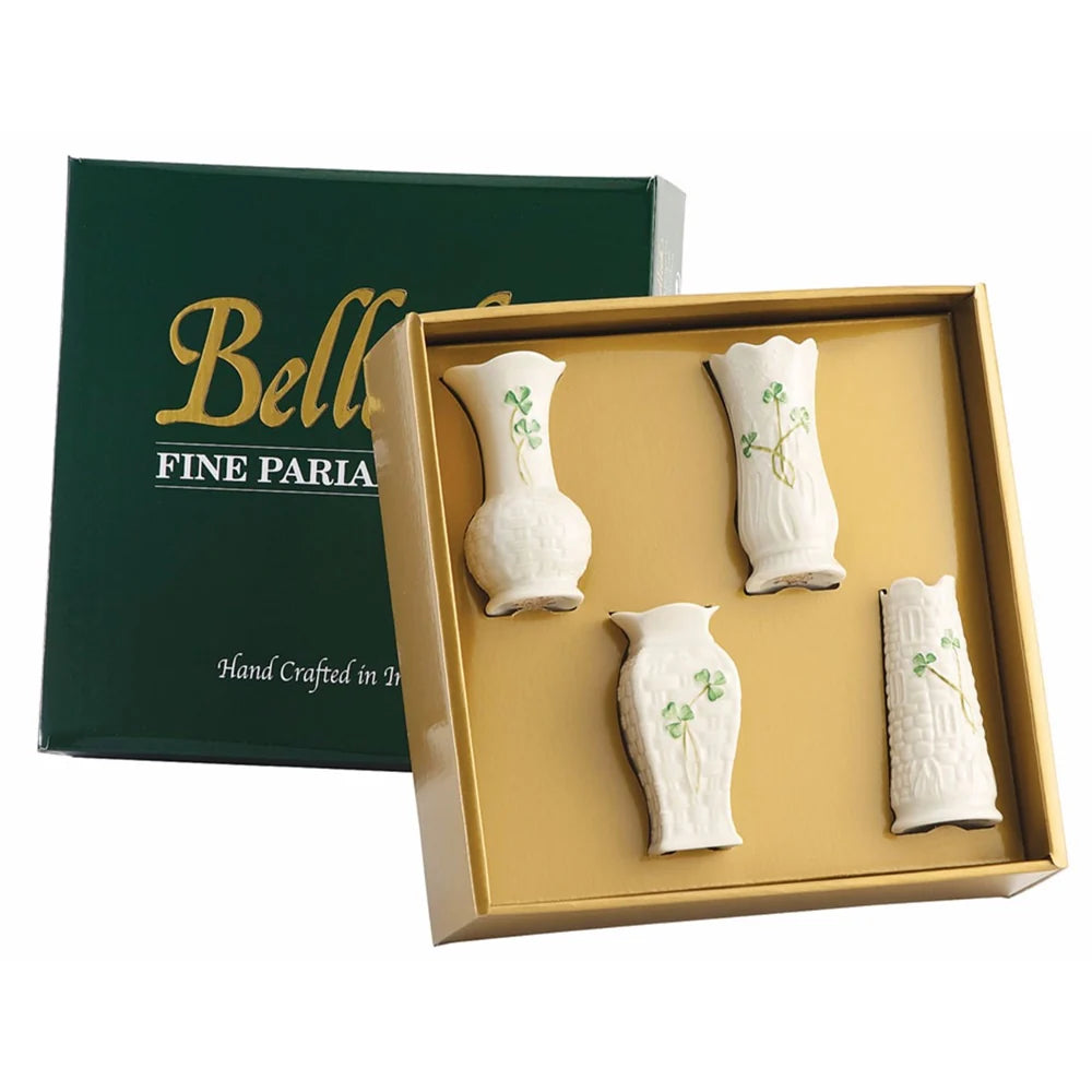 Belleek Classic Mini Vase set of 4