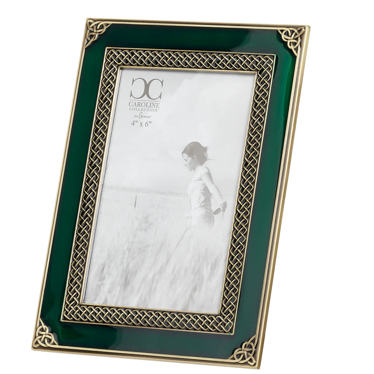 Celtic Frame cream/green-7.75" enamel