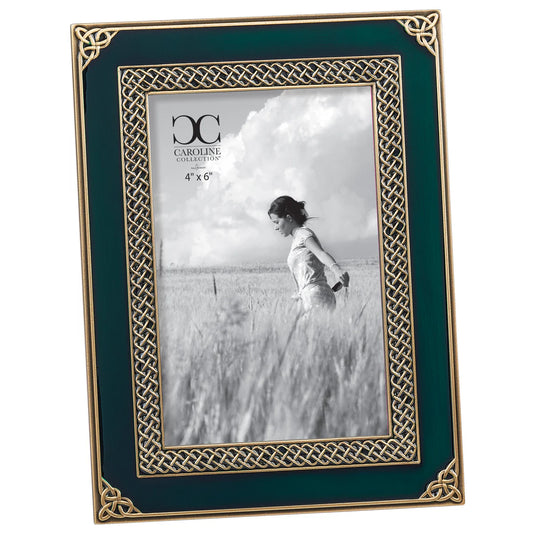 Celtic Frame cream/green-7.75" enamel