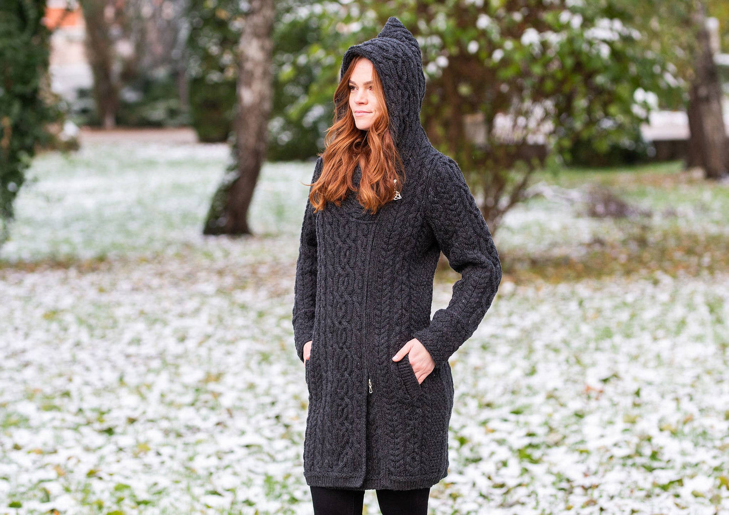 Cable Knit Aran Coat - 2 Color Variations